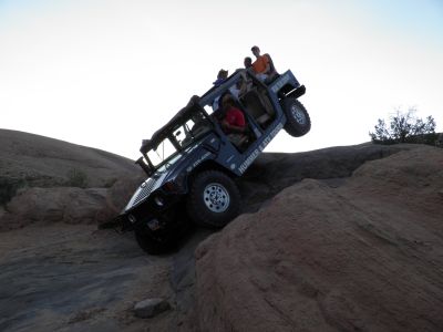 Hummer Tour on slickrock outside Moab, Utah.