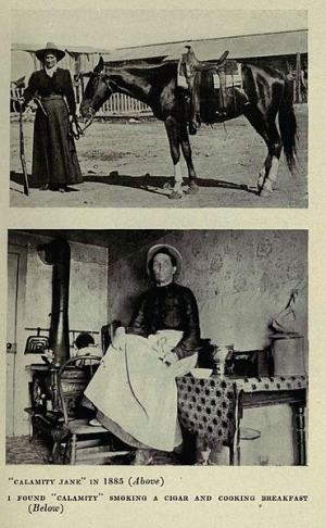Calamity Jane i kjole, ca. 1885