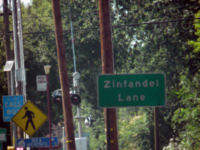 Appropriate road name in wine country.