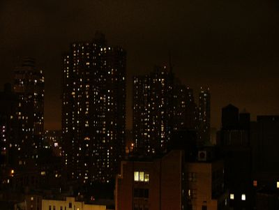View from our hotel on our first night in New York City