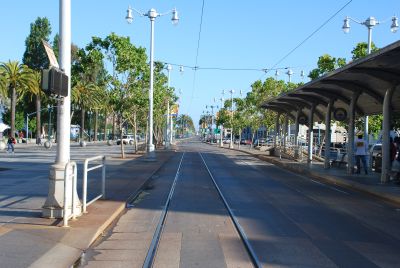 Tram tracks on Embarcadero