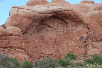 Arches NP, Utah. A new arch is forming in the Windows Section of the natrional park.