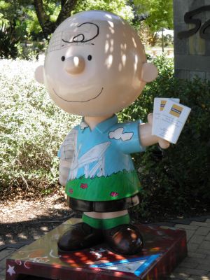 Charlie Brown welcomes visitors to the Charles M. Schultz museum in Santa Rosa