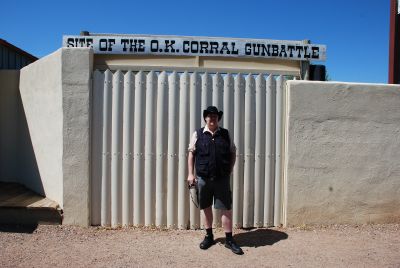 Tim outside the O.K Corral