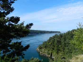 Deception Falls between Fidalgo Island and Whidbey Island, Washington