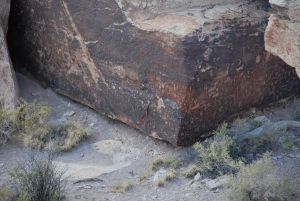 Rock with Petroglyps in Petrified Forest NP