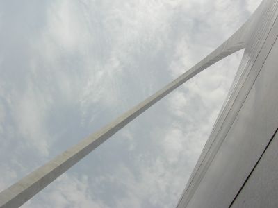 The Gateway Arch seen from below