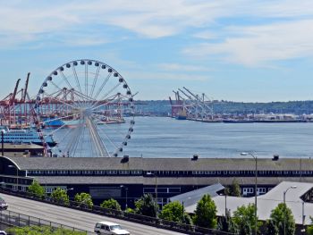 Seattles havn, set fra Pike Place Market