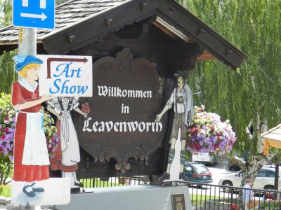 Sign at the city limit of Leavenworth, Washington