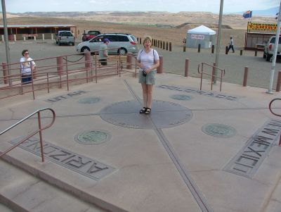 Dorte at the Four Corners Monument