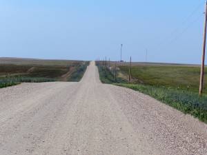 40 km på grus i South Dakota