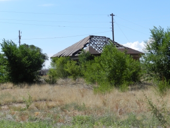 Ruins like tihis are seen many places, a symbol of the economical crisis.