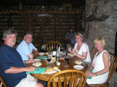 Celebration af the Yellowstone Mine Restaurant. From left: Me, Jens, Dorte, Annette