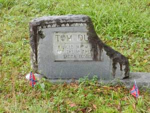 Tom Dula's tombstone